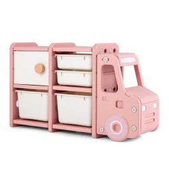 GoPlus (Costway) Kids Truck Storage Organizer with Plastic Bins