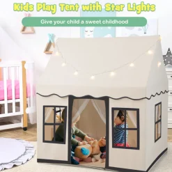 GoPlus (Costway) Large Kids Play Tent with Star String Lights