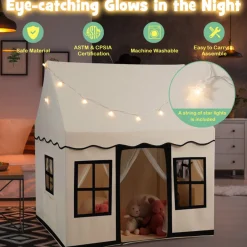 GoPlus (Costway) Large Kids Play Tent with Star String Lights