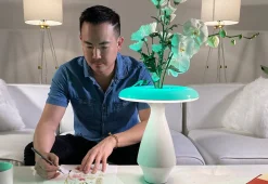 Heron Elite Inc LED Ceramic Flower Vase