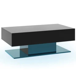 GoPlus (Costway) LED Coffee Table with Storage Drawers