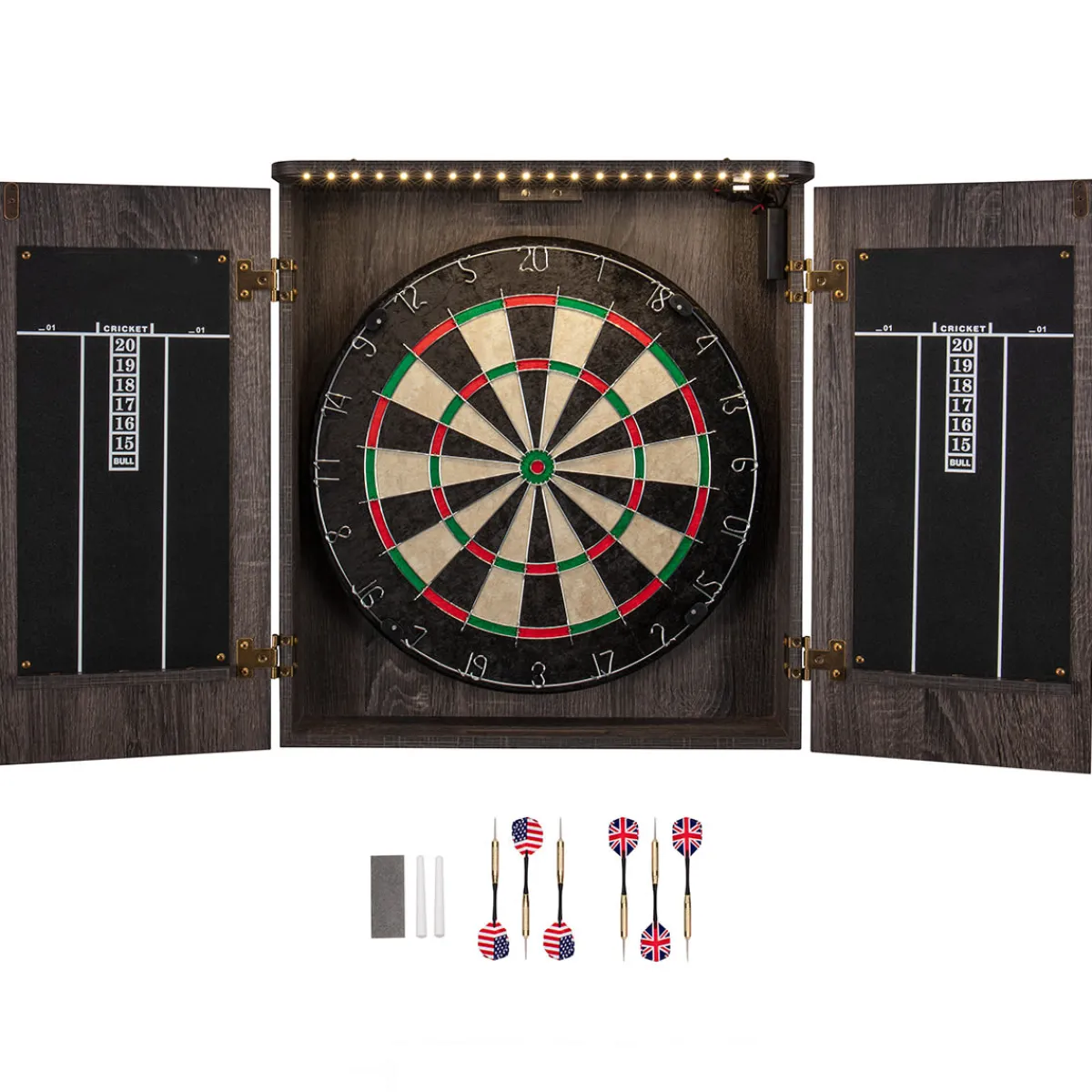 Escalade Sports LED Dart Board Cabinet