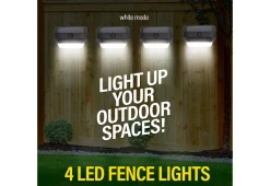 Maxsa Innovations LED Solar Fence Lights (4-Pack)