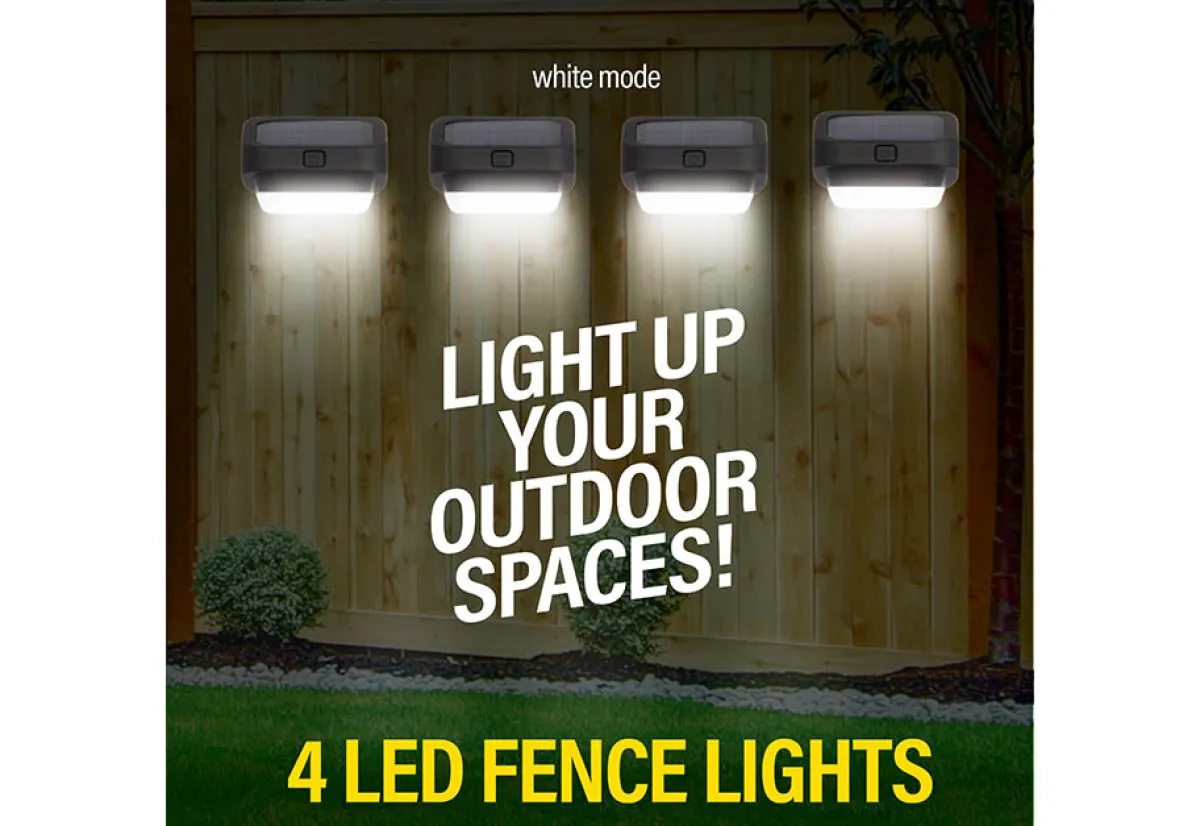 Maxsa Innovations LED Solar Fence Lights (4-Pack)