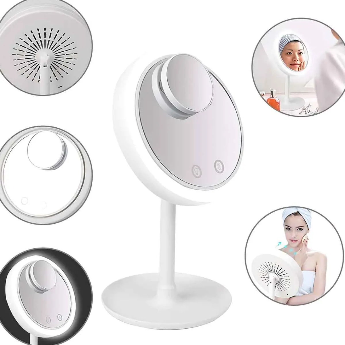 Teleshop Inc. LED Vanity Mirror with Cooling Fan