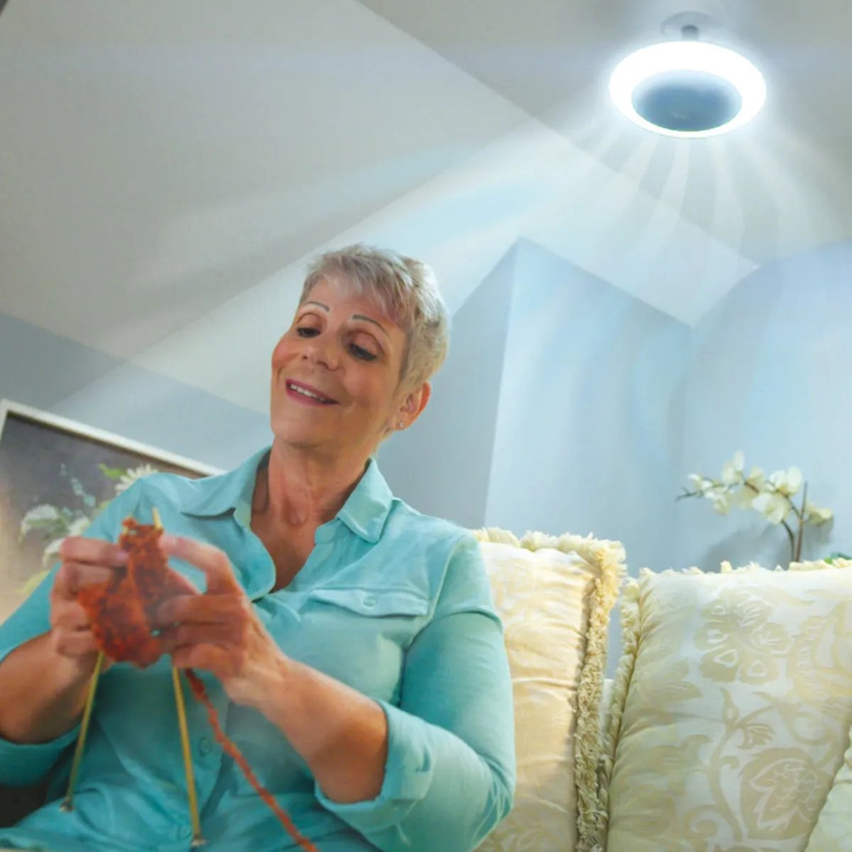 Sharper Image Light Socket Fan and Light