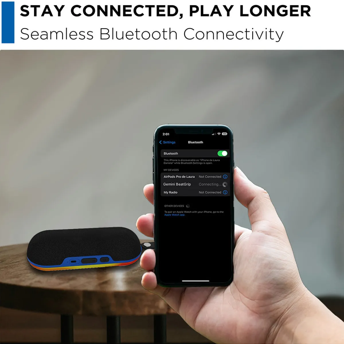 Sharper Image Magnetic Bluetooth Speaker