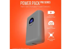 Sharper Image 10,000mAh Fast Charge Power Bank with Digital Display