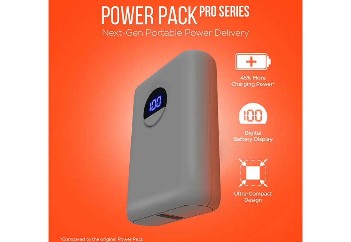 Sharper Image 10,000mAh Fast Charge Power Bank with Digital Display
