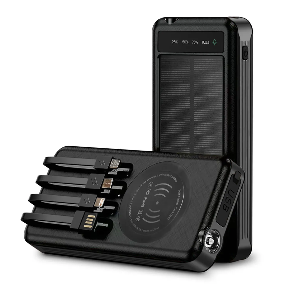 Ingram Micro Consumer Electronics 10000mAh Solar Power Bank with Wireless Charging