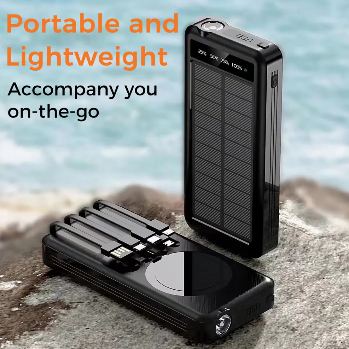 Ingram Micro Consumer Electronics 10000mAh Solar Power Bank with Wireless Charging