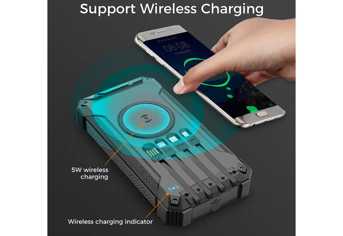 SCTP Inc (RSPA and Sungale) 20000mAh Solar Power Bank with Wireless Charging