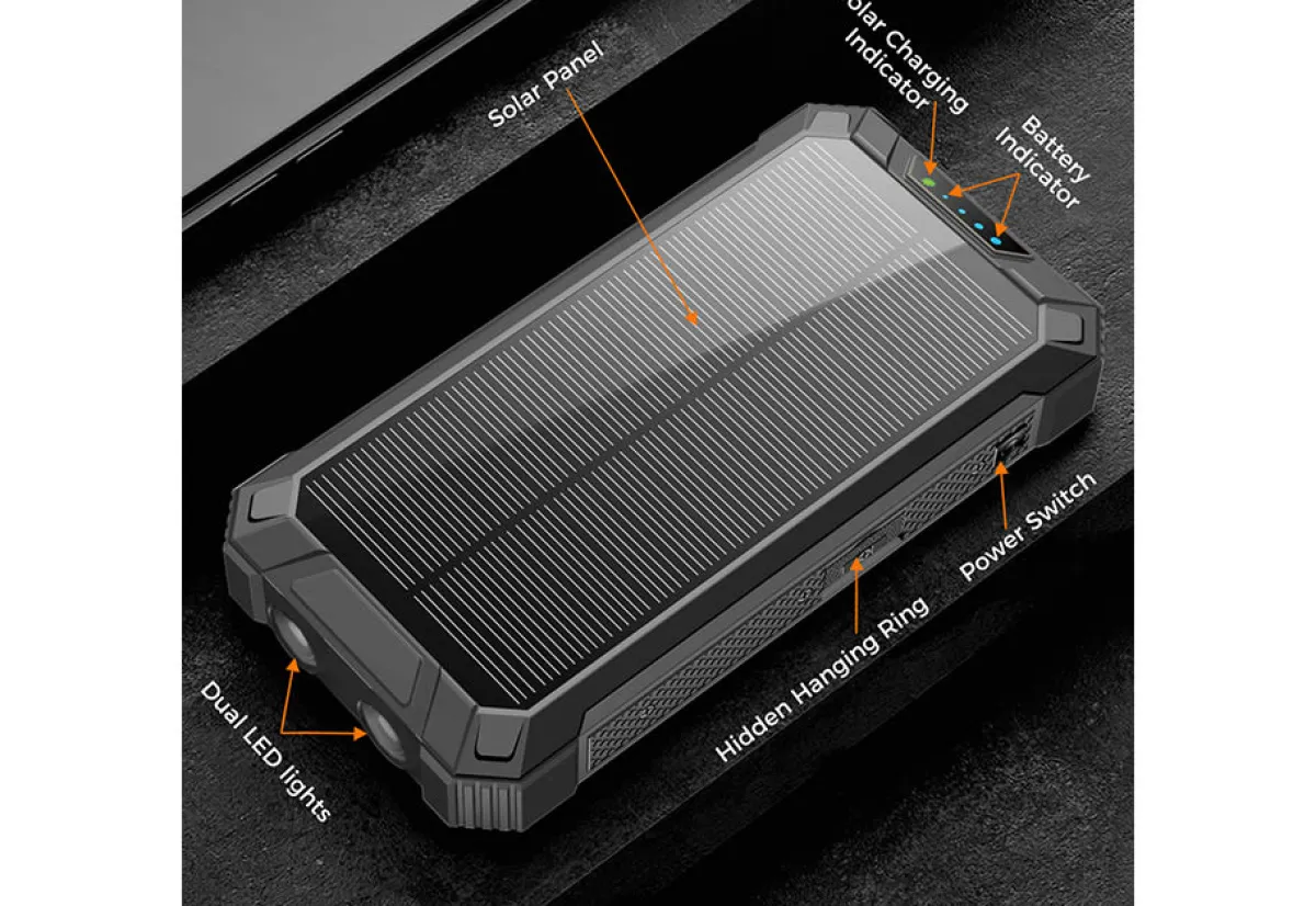 SCTP Inc (RSPA and Sungale) 20000mAh Solar Power Bank with Wireless Charging