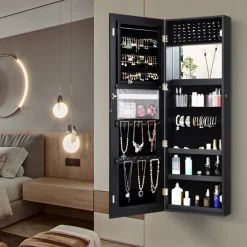 Sy Kessler Sales Mirrored Jewelry Cabinet Organizer