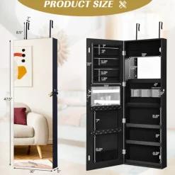 Sy Kessler Sales Mirrored Jewelry Cabinet Organizer