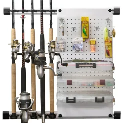 ReelSonar Inc Modular 5 Fishing Rod Rack and Tackle Organizer