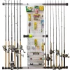 ReelSonar Inc Modular 14 Fishing Rod Rack and Tackle Organizer