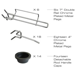 ReelSonar Inc Modular 14 Fishing Rod Rack and Tackle Organizer