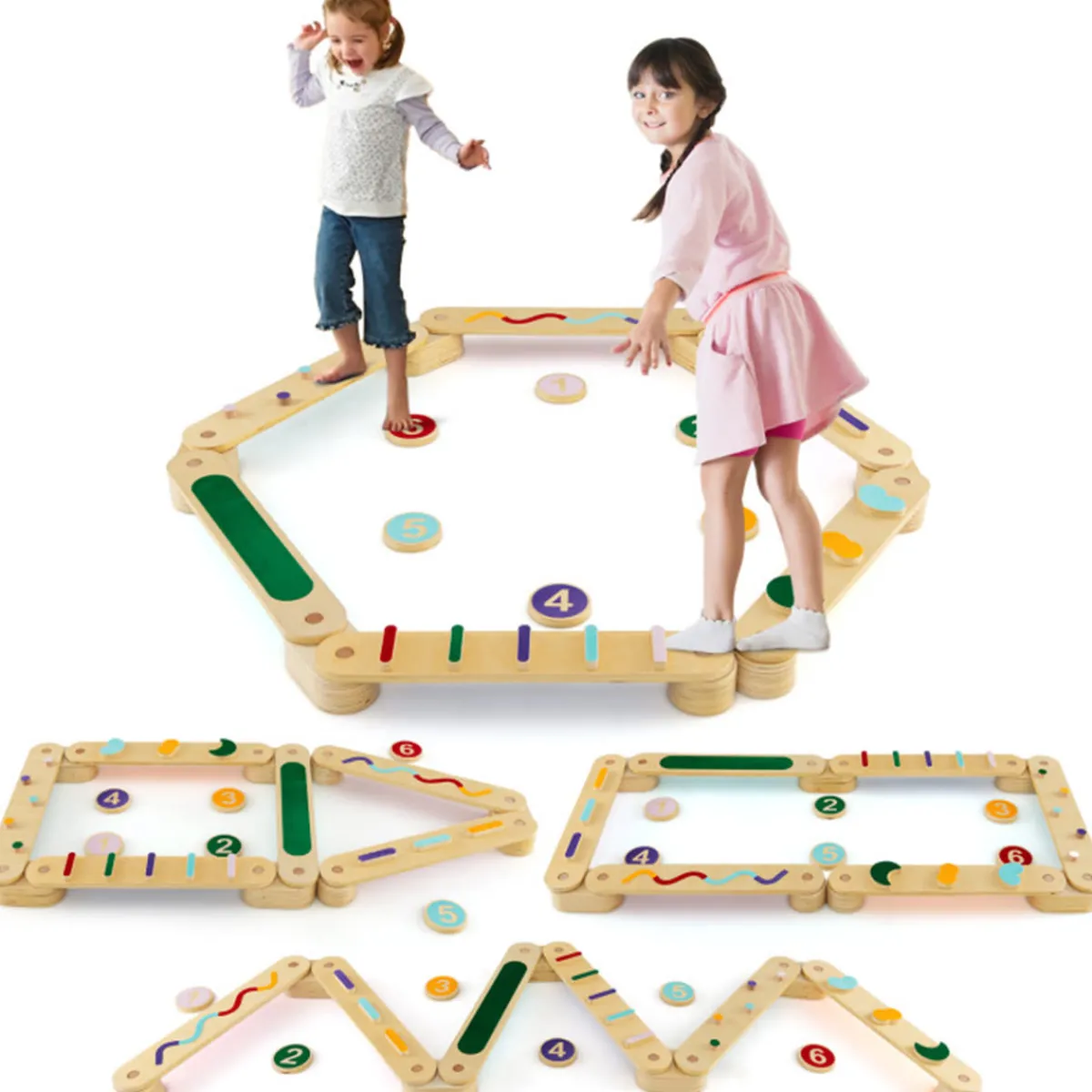GoPlus (Costway) Montessori Balance Beam Set with Stepping Stones