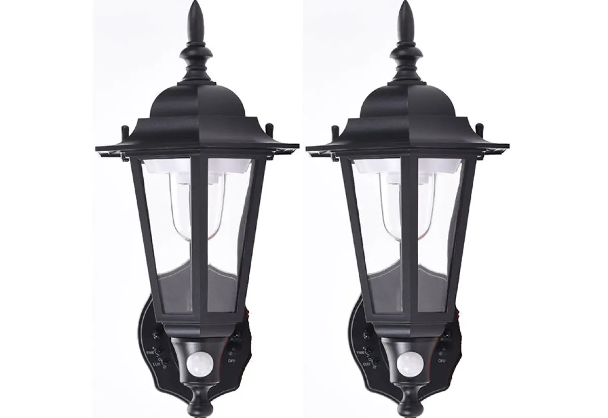 Teleshop Inc. Motion Activated Outdoor Wall Sconces (2-Pack)