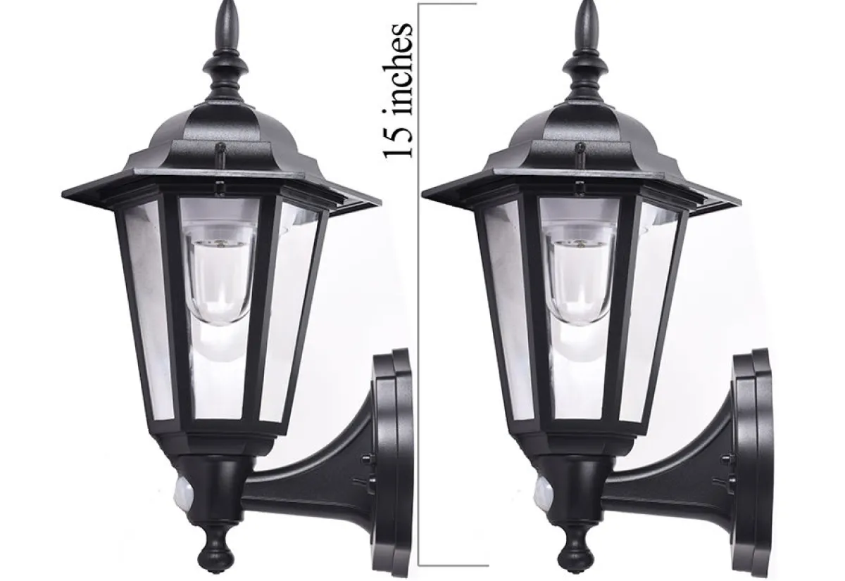 Teleshop Inc. Motion Activated Outdoor Wall Sconces (2-Pack)
