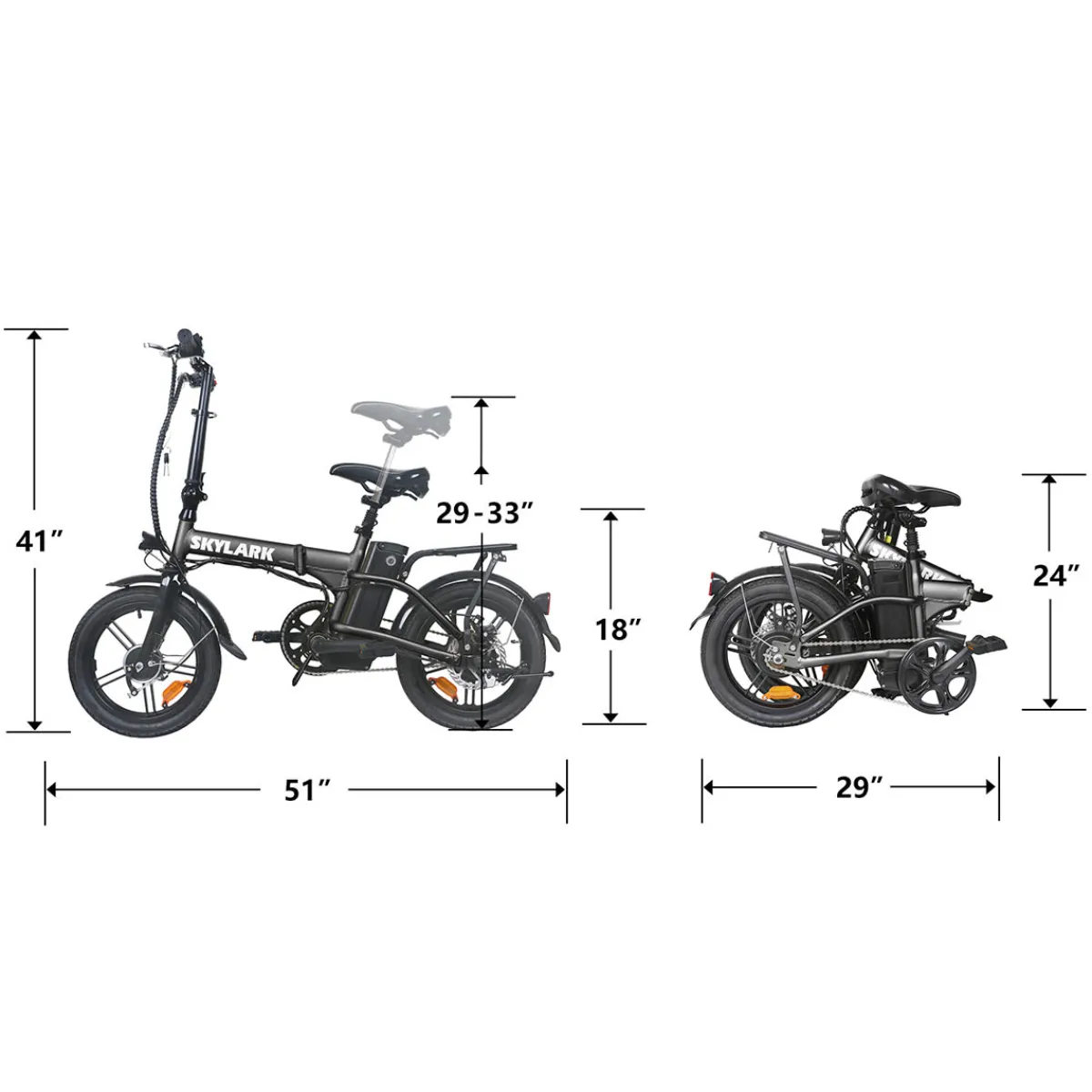 Sharper Image NAKTO Skylark Electric Bike