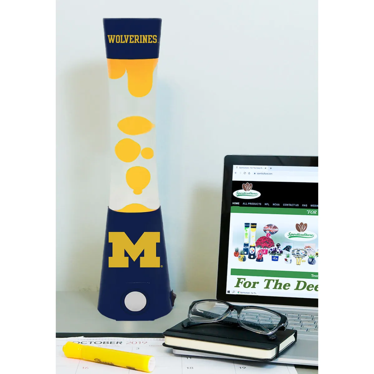 Pegasus Sports LLC NCAA Magma Lamp with Bluetooth Speaker