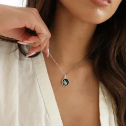 Moonglow LLC Personalized Choose Your Moon Phase Charmed Simplicity Necklace