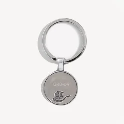Moonglow LLC Personalized Engraved Choose Your Moon Phase Regio Keychain