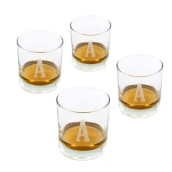 Astec Designs LLC Personalized Engraved Whiskey Glasses (Set of 4)