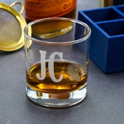 Astec Designs LLC Personalized Whiskey Glasses and Ice Mold Gift Set
