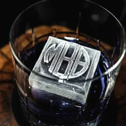 Astec Designs LLC Personalized Whiskey Glasses and Ice Mold Gift Set