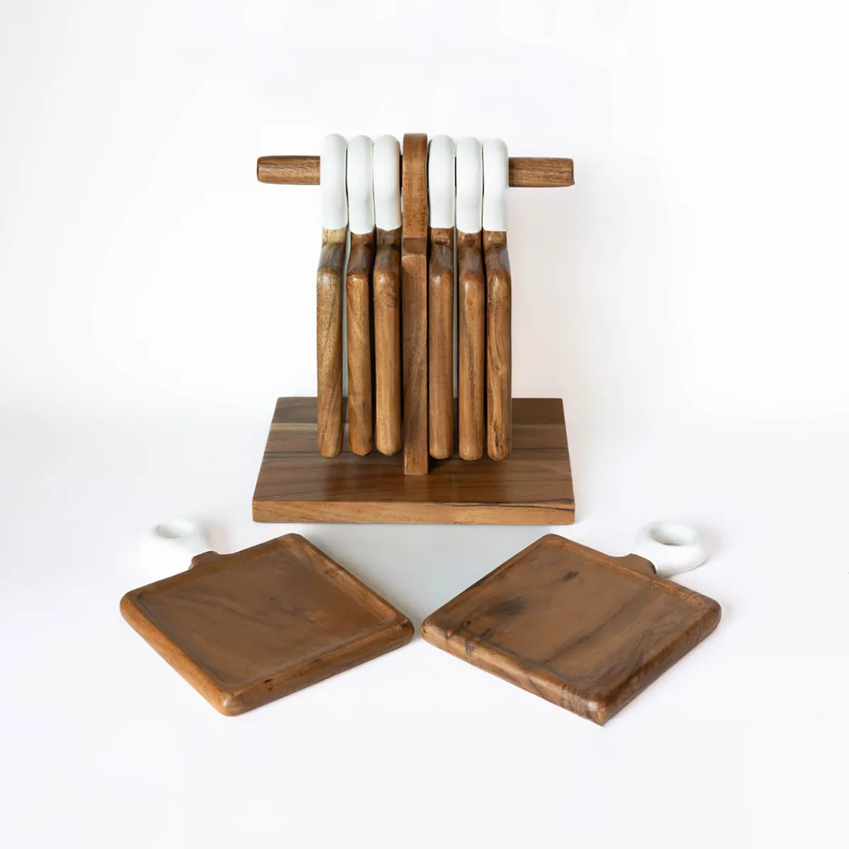Widgeteer Inc. 9-Piece Acacia Wood Charcuterie Board Set