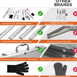 BH Home Good LLC 25-Piece BBQ Accessory Set