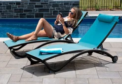 GoPlus (Costway) 2-Piece Glendale Pool Lounger with Wheels
