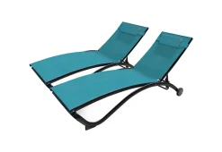 GoPlus (Costway) 2-Piece Glendale Pool Lounger with Wheels