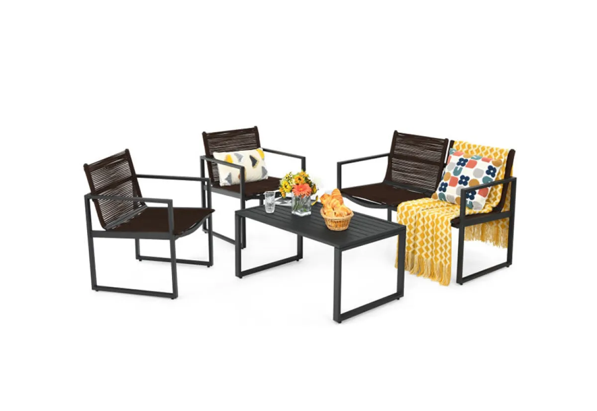 GoPlus (Costway) 4-Piece Patio Set with Loveseat