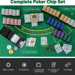 GoPlus (Costway) 600-Piece Poker Chip and Game Set