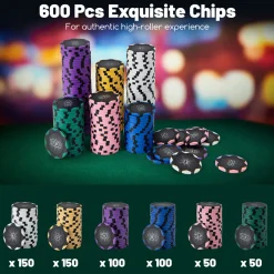 GoPlus (Costway) 600-Piece Poker Chip and Game Set
