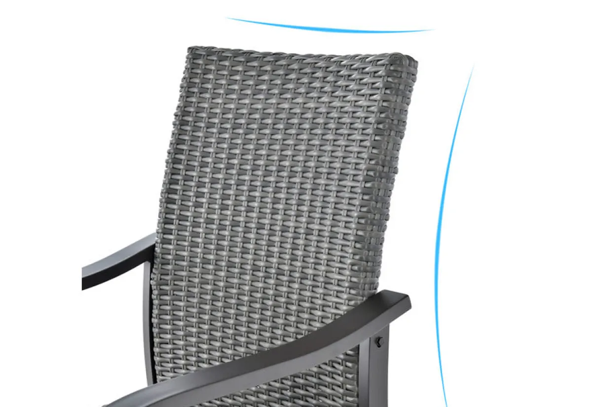 GoPlus (Costway) 3-Piece Swivel Bar Set with 4D Air Fiber Cushions