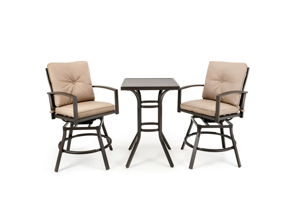 GoPlus (Costway) 3-Piece Swivel Bar Table Set
