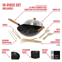 Escali Corp dba Kitchen Supply 10-Piece 14'' Nonstick Wok Set