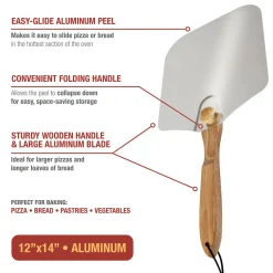 BH Home Good LLC Pizza Stone and Peel Set