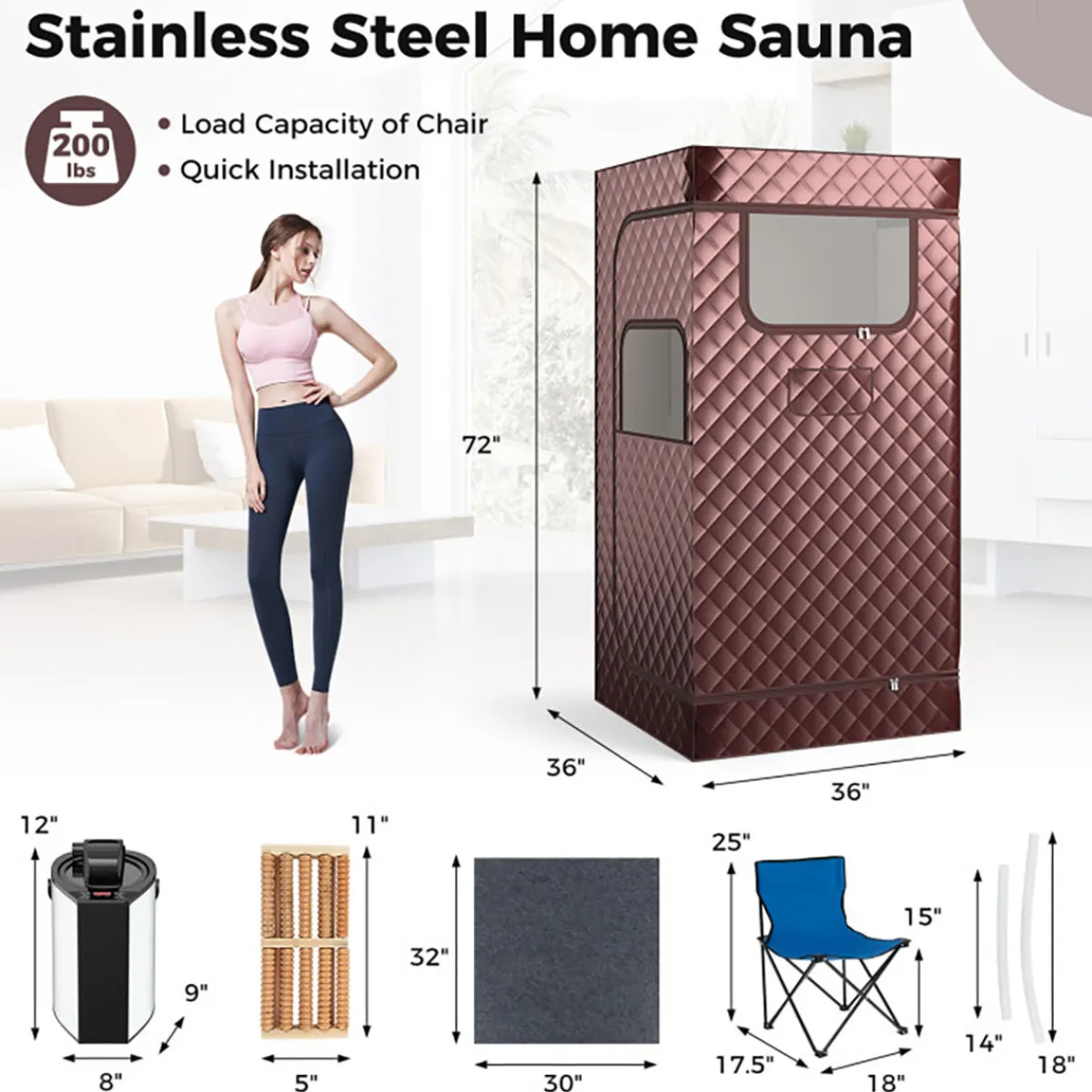 GoPlus (Costway) Portable Full Body Steam Sauna