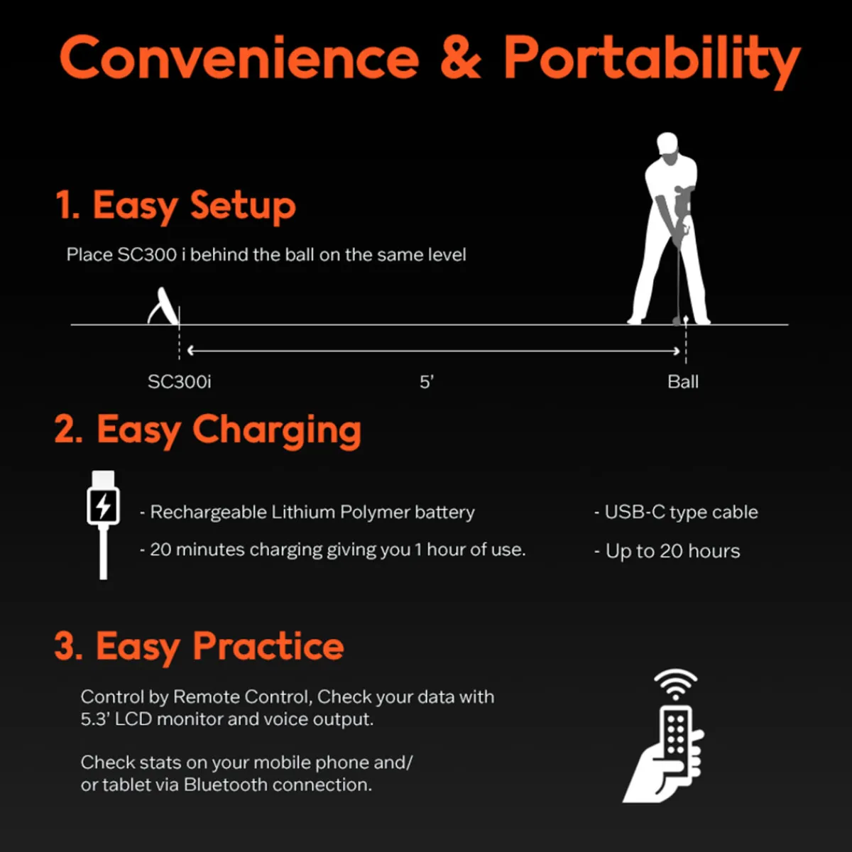 Voice Caddie (GST Solutions, Inc.) Portable Golf Launch Monitor PRO
