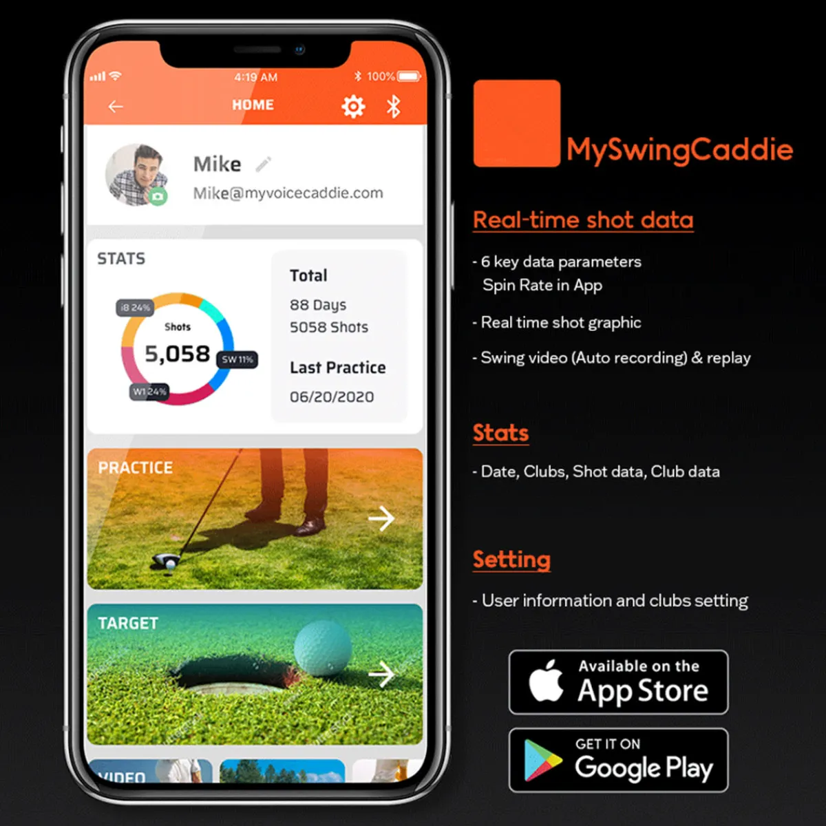Voice Caddie (GST Solutions, Inc.) Portable Golf Launch Monitor PRO