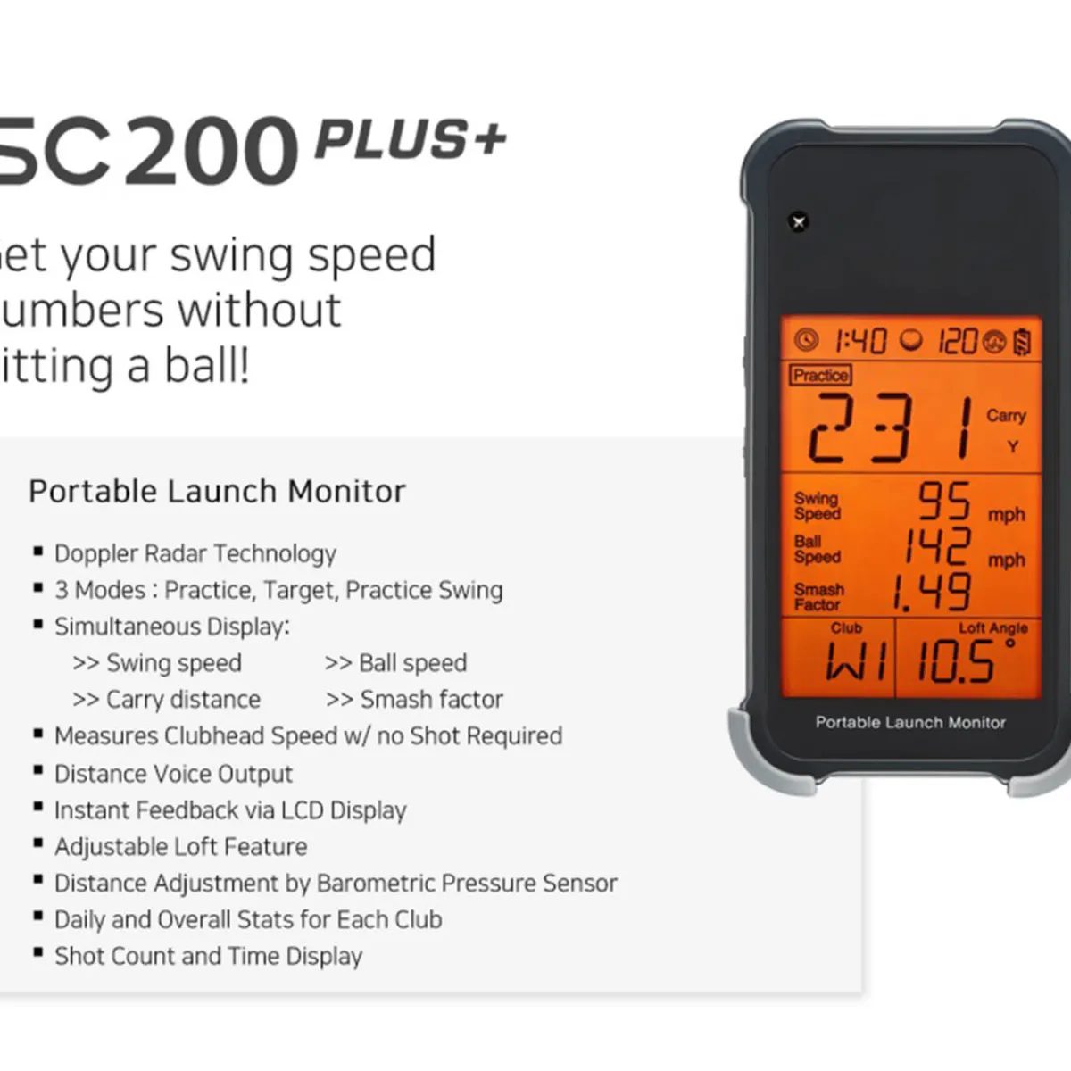 Sharper Image Portable Golf Launch Monitor