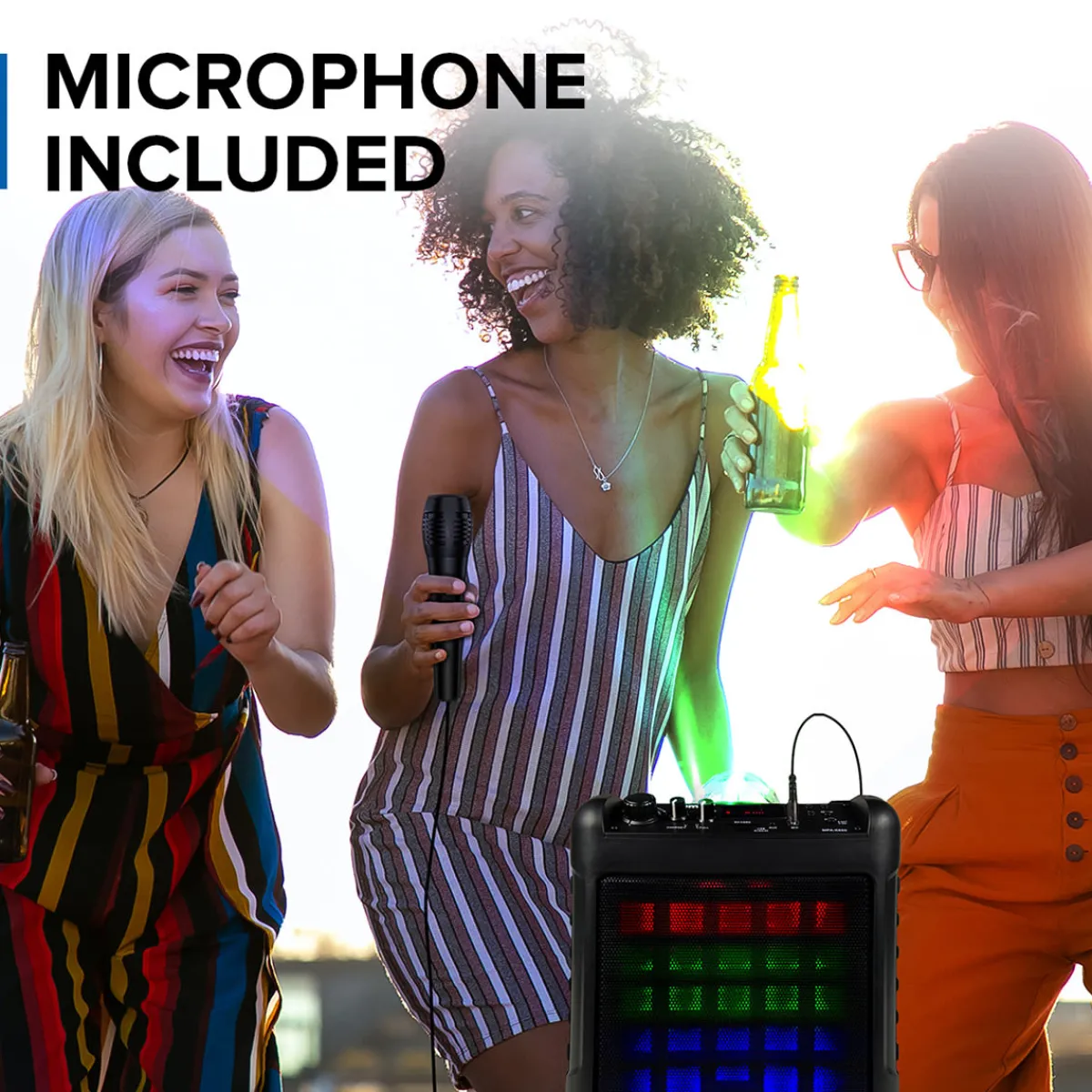 Innovative Concepts u0026 Design dba Gemini Sound Portable Karaoke Party Speaker with LED Lights