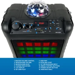 Innovative Concepts u0026 Design dba Gemini Sound Portable Karaoke Party Speaker with LED Lights