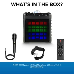 Innovative Concepts u0026 Design dba Gemini Sound Portable Karaoke Party Speaker with LED Lights